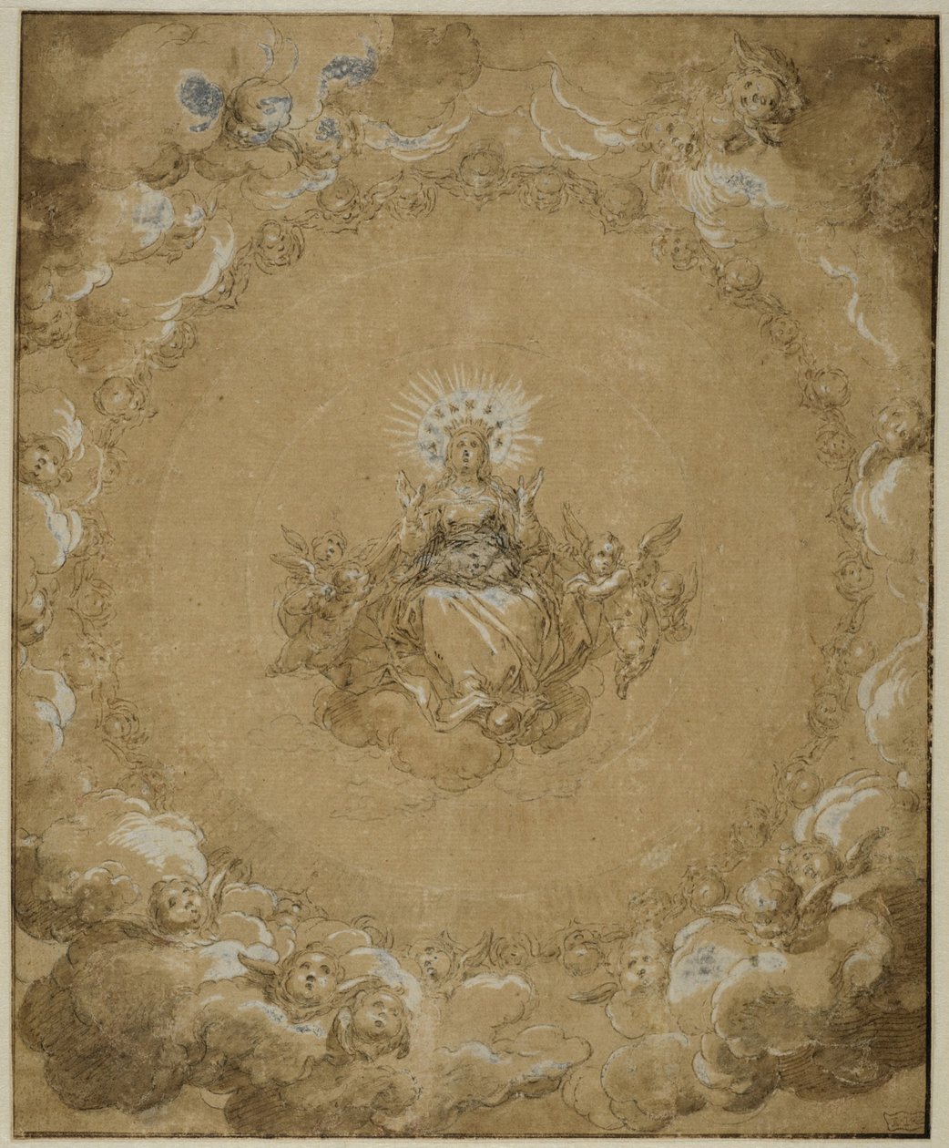 Die Jungfrau in Herrlichkeit von Abraham Bloemaert