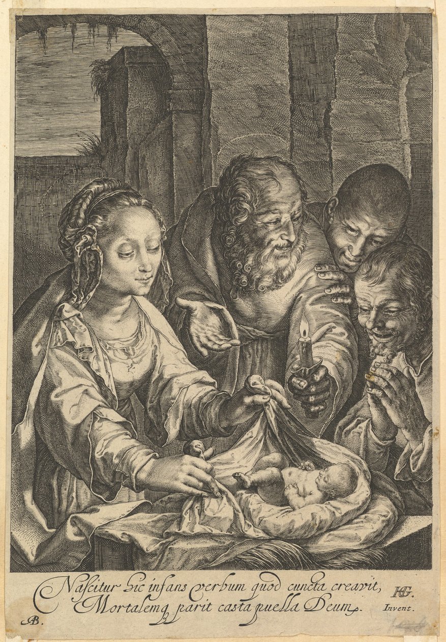 Die Anbetung der Hirten von Abraham Blooteling