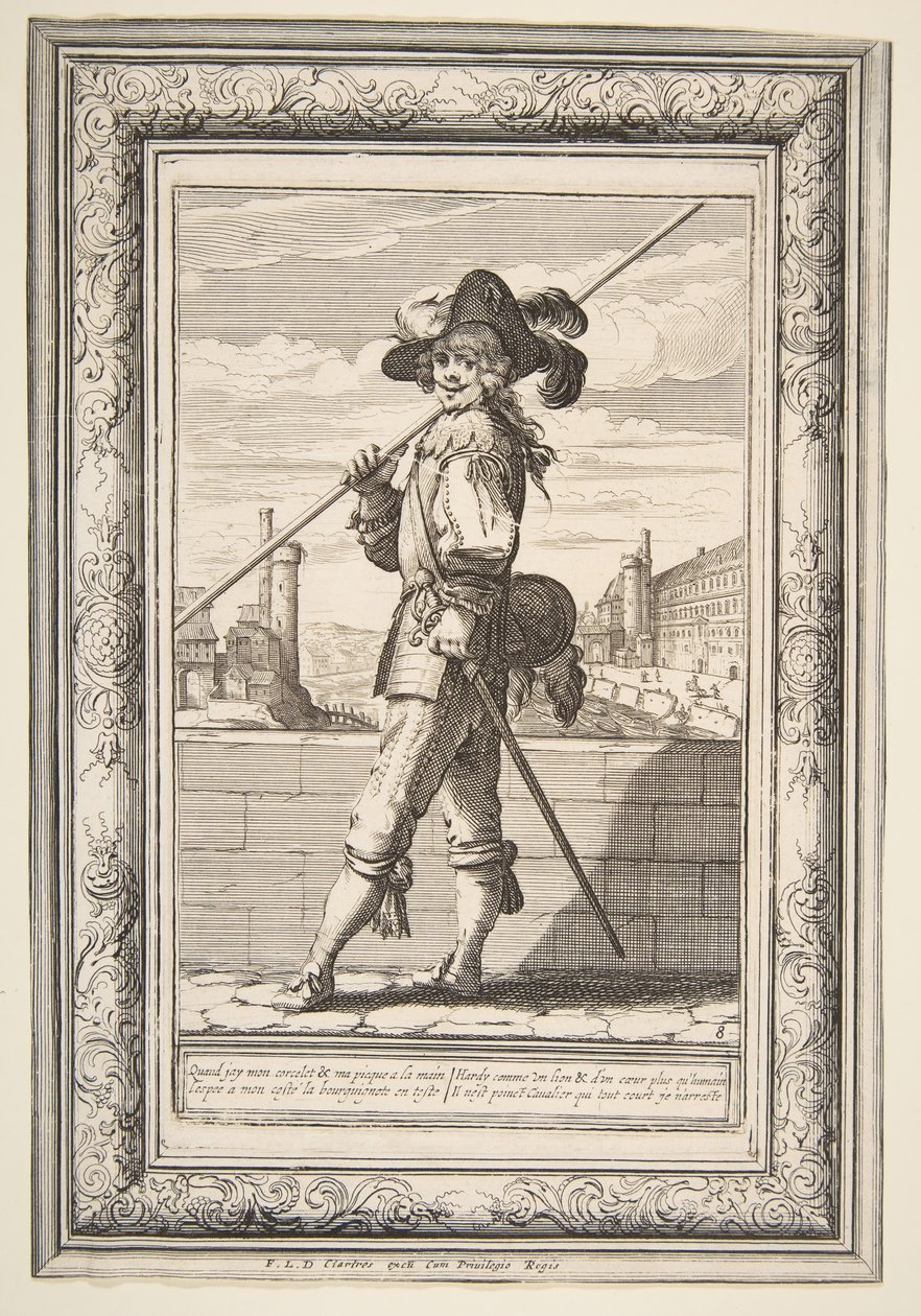 Ein Pikenier, 1632 von Abraham Bosse