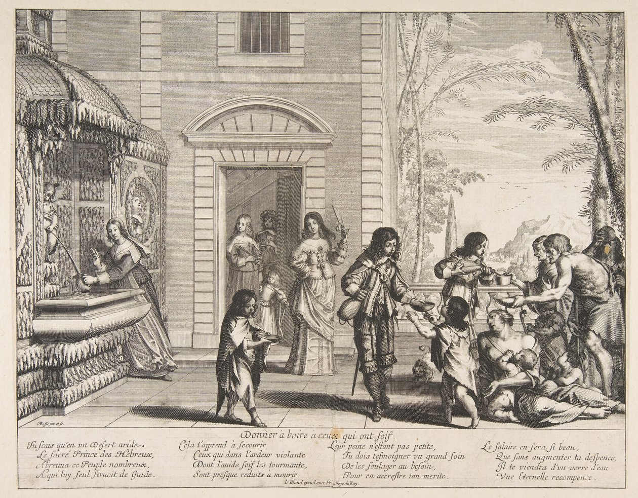Den Durstigen zu trinken geben von Abraham Bosse