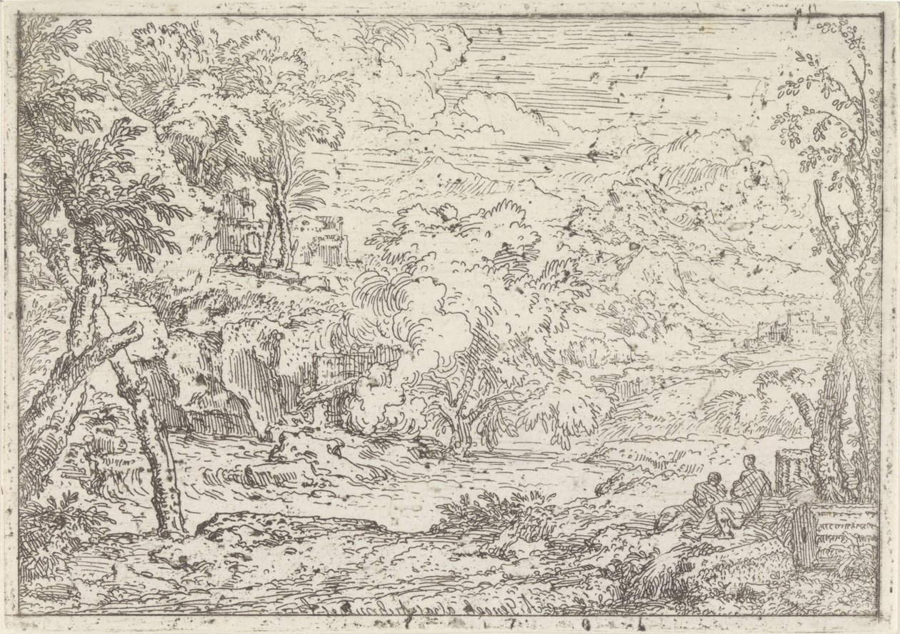 Landschaft mit Ruinen von Abraham Genoels