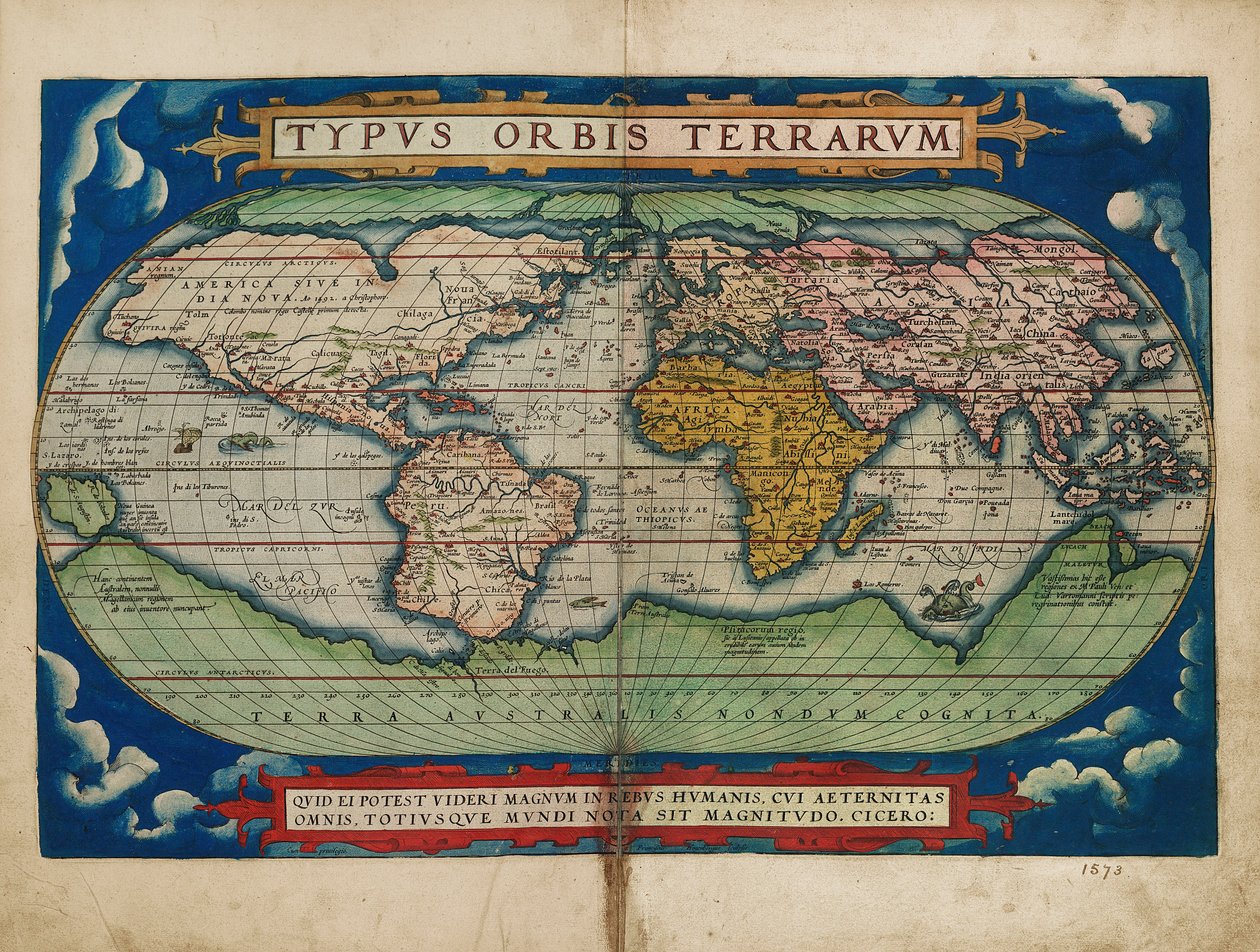 Bild des Globus von Abraham Ortelius