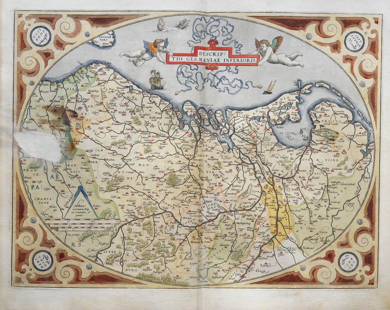 Karte der Niederlande, aus Theatrum Orbis Terrarum von Abraham Ortelius von Abraham Ortelius
