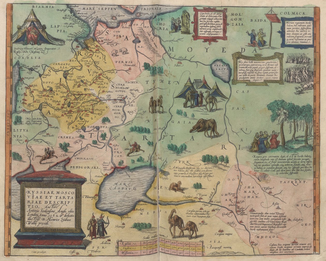 Karte von Russland Aus: Theatrum Orbis Terrarum, 1573 von Abraham Ortelius