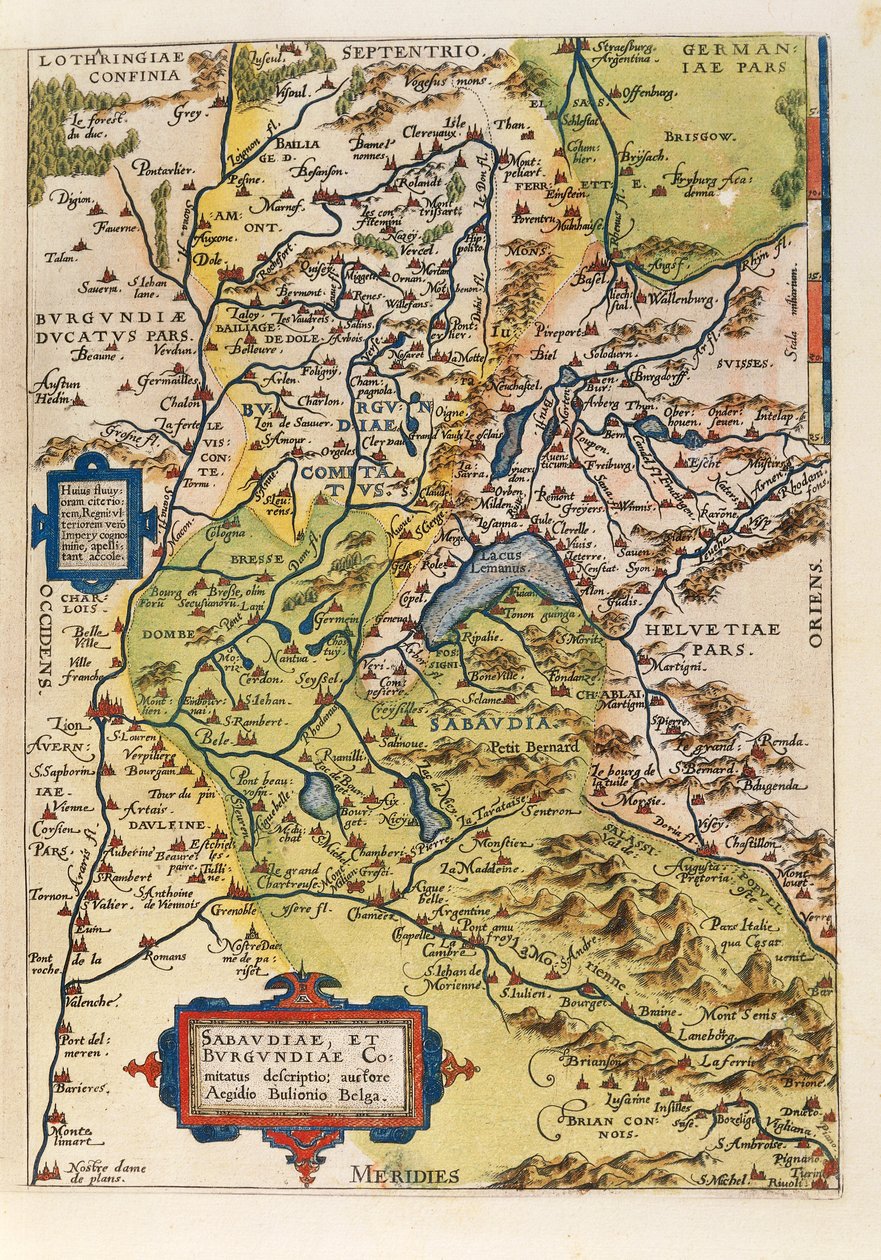 Karte von Savoie, aus Theatrum Orbis Terrarum von Abraham Ortelius von Abraham Ortelius