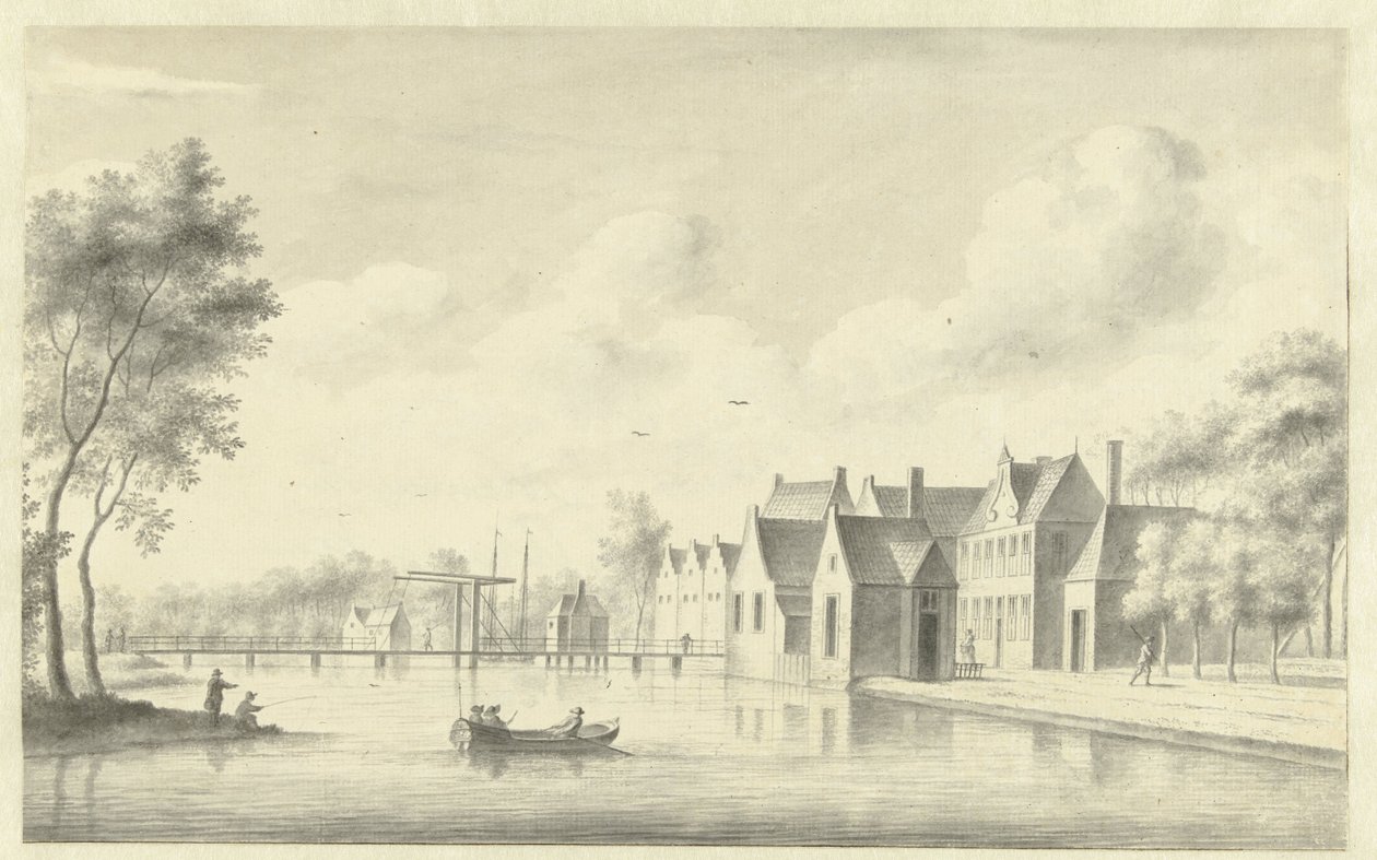 Ansicht des Dorfes Nieuwersluis von Abraham Rademaker
