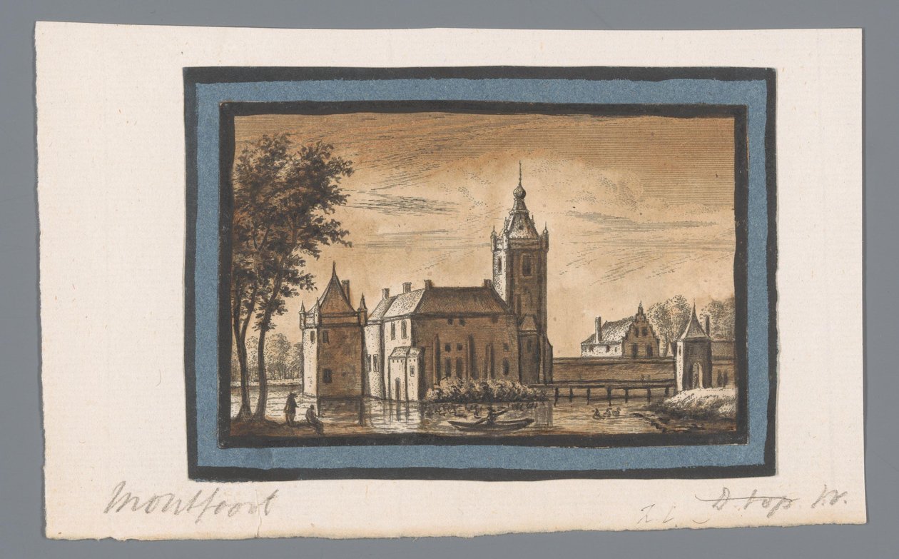 Ansicht des Schlosses Montfoort von Abraham Rademaker