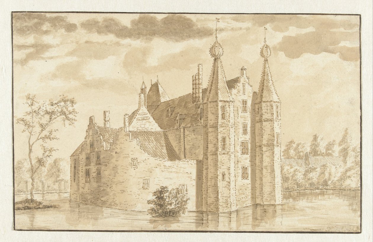 Das Haus Ter Does bei Leiderdorp von Abraham Rademaker