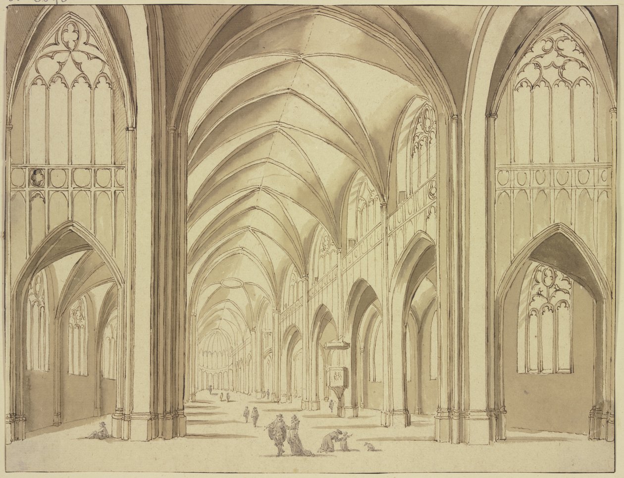 St. Marienkirche zu Utrecht von innen von Abraham Rademaker