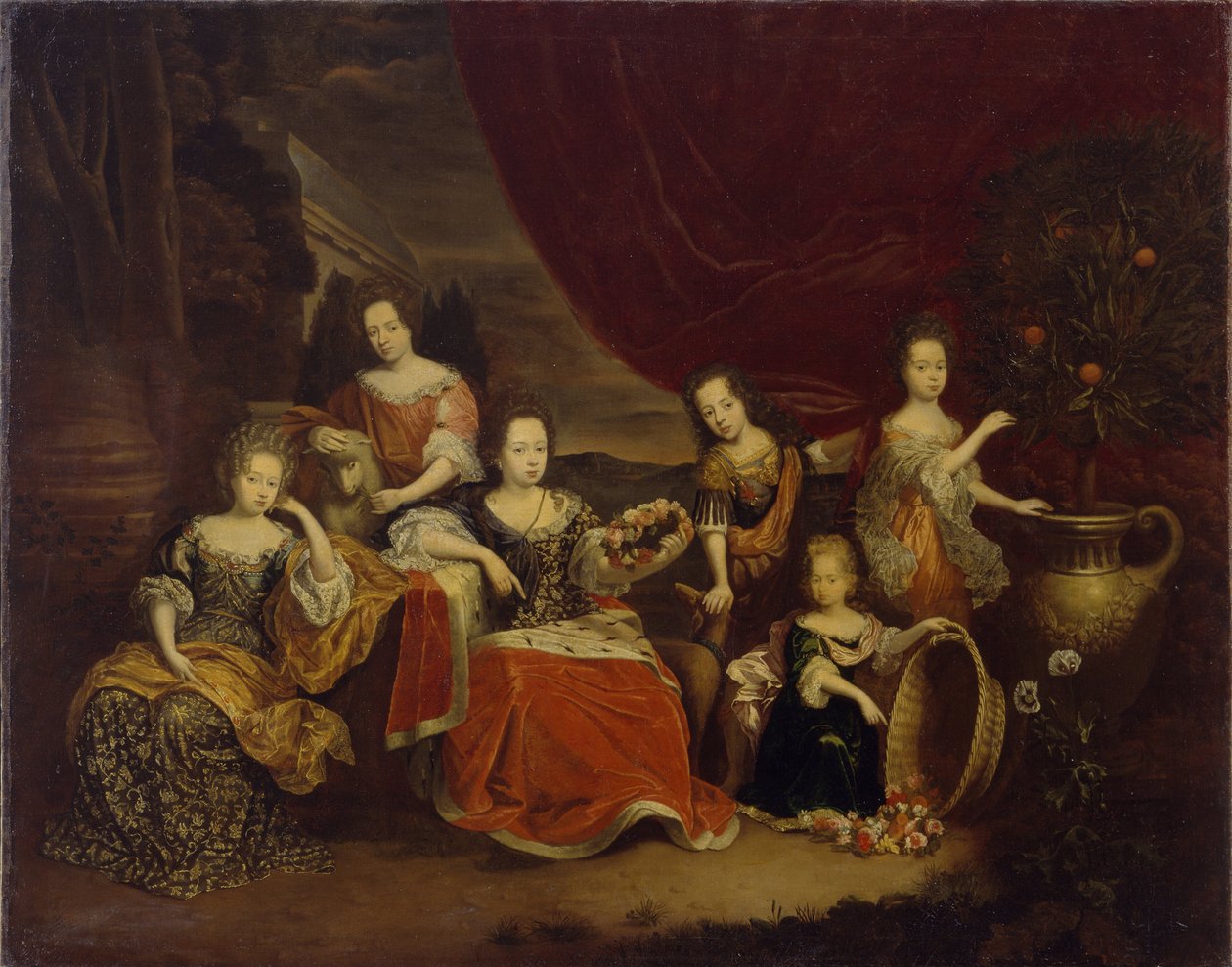 Die Kinder des Prinzen Johann Georg II. von Anhalt-Dessau von Abraham Snaphaen
