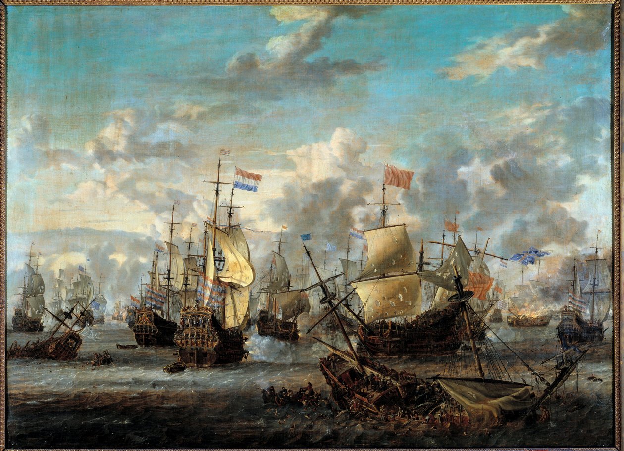 Zweiter Englisch-Niederländischer Krieg: Die Schlacht der vier Tage vom 11. bis 14. Juni 1666 von Abraham Storck