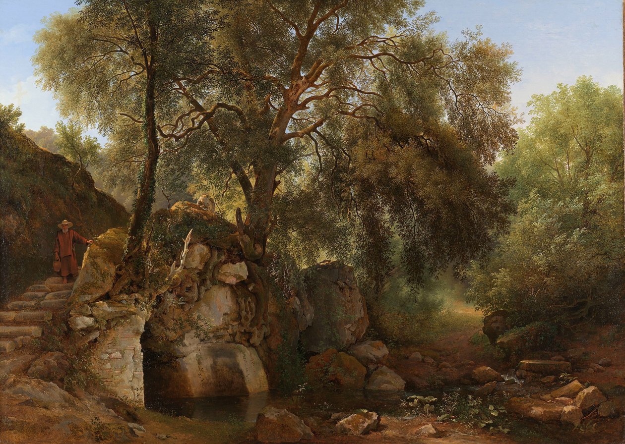 Ansicht im Park der Villa Chigi bei Ariccia von Abraham Teerlink