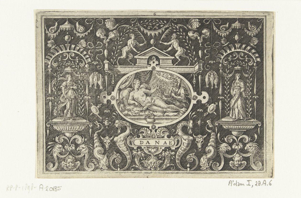 Danae und Jupiter als Goldregen von Abraham de Bruyn
