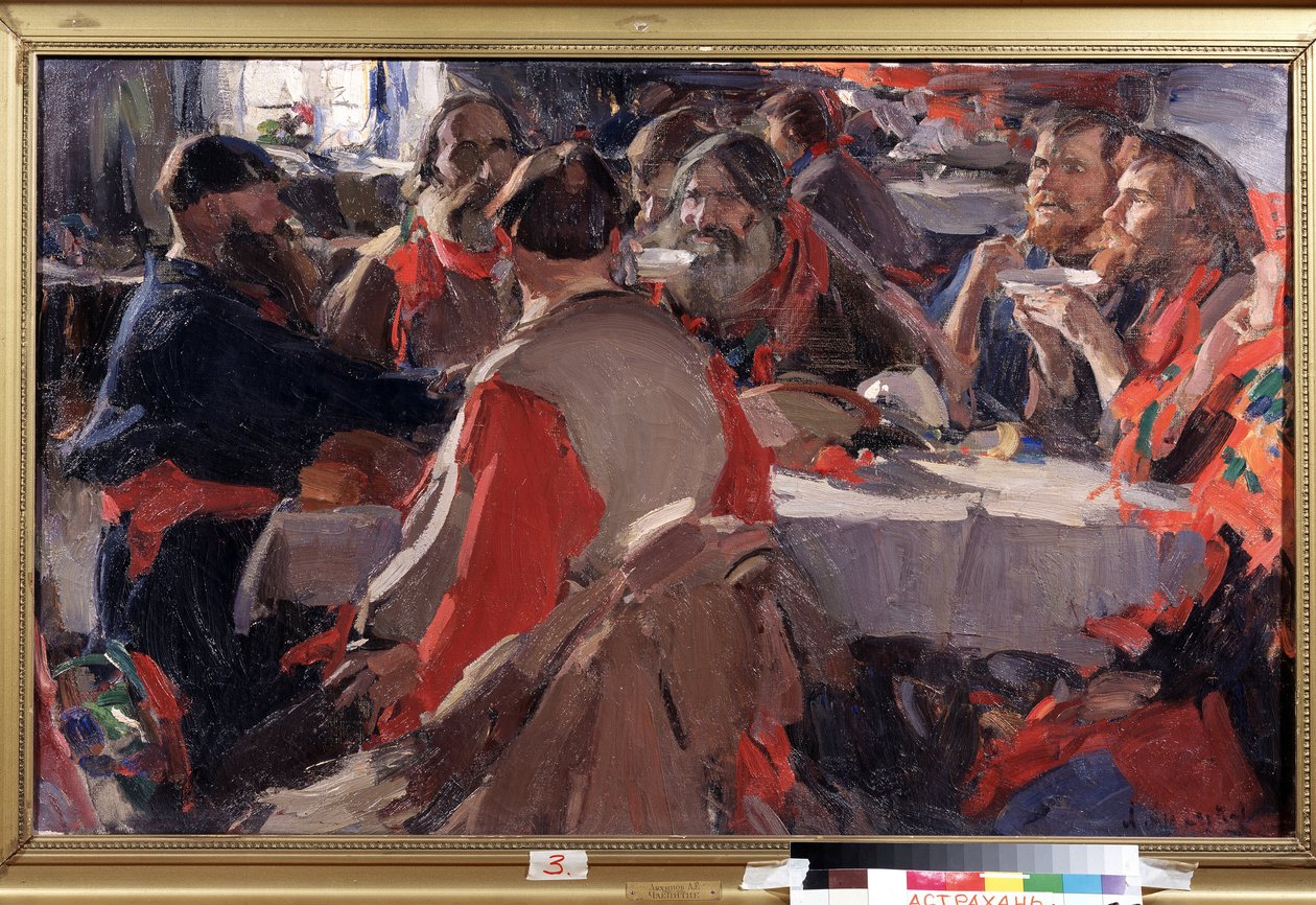 Teestunde von Abram Efimovich Arkhipov
