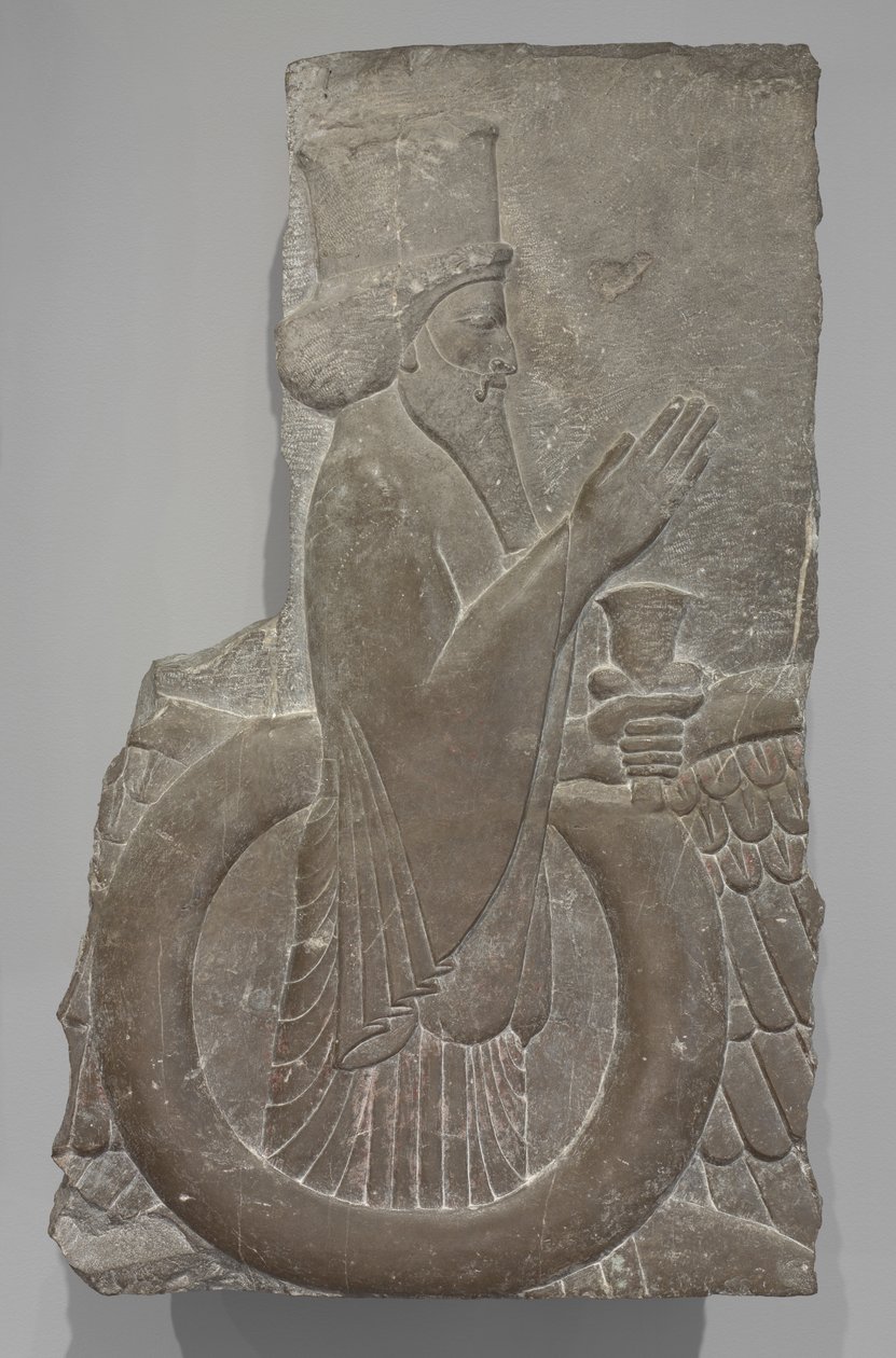 Ahuramazda in der geflügelten Scheibe, Persepolis, 486-460 v. Chr. von Achaemenid