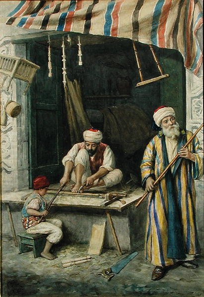 Arabische Zimmerleute von Achille Buzzi