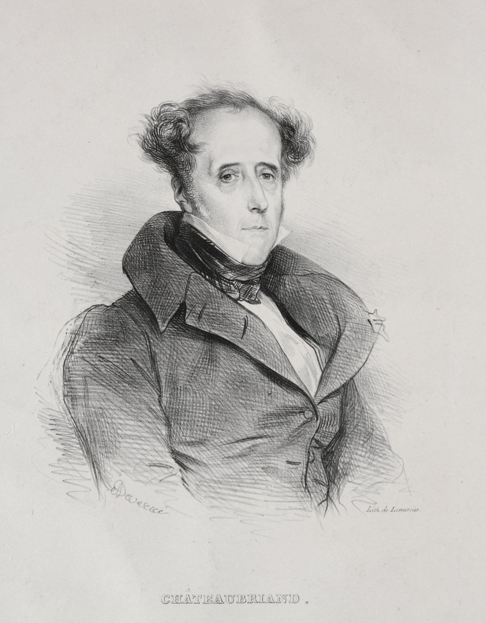 François René Auguste Victome de Chateaubriand von Achille Devéria