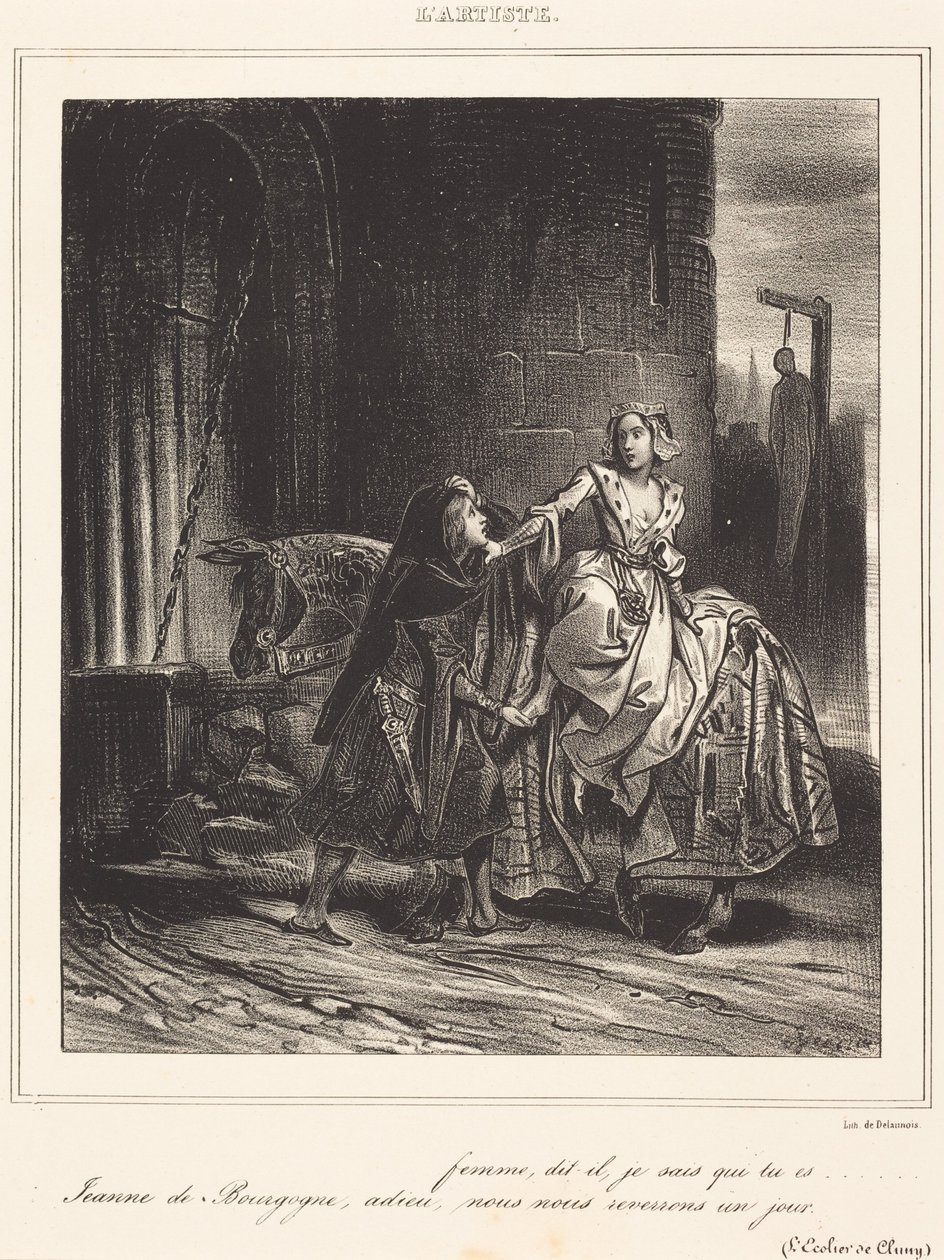Jeanne de Bourgogne von Achille Devéria