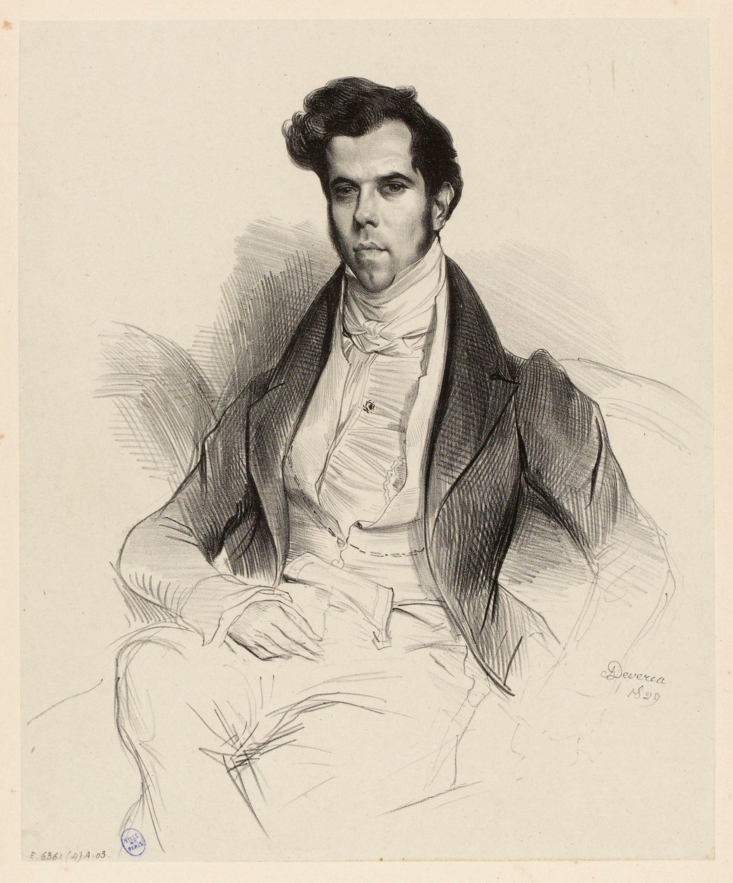Porträt von Horace Say (1794-1860), Ökonom und Abgeordneter von Achille Devéria