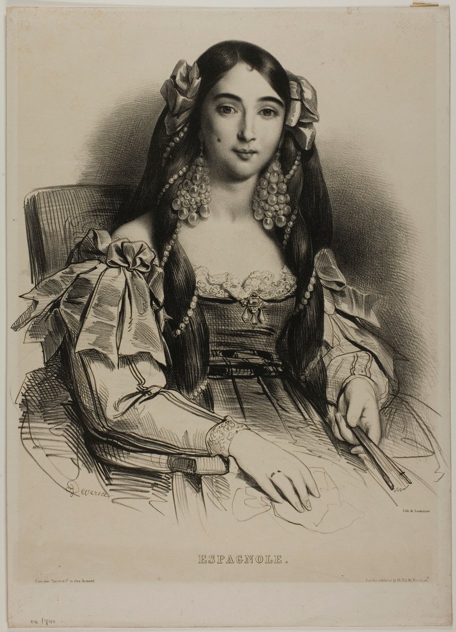 Porträt einer Spanierin von Achille Devéria
