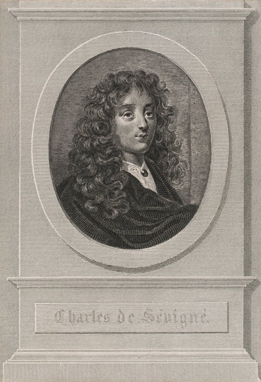 Porträt von Charles de Sévigné von Achille Devéria