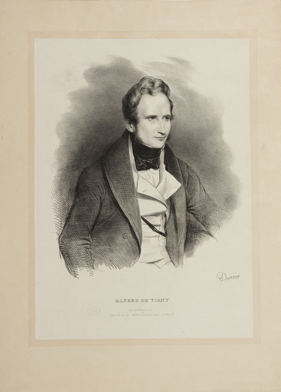 Porträt des Autors Alfred de Vigny 1797-1863, 1831 von Achille Devéria