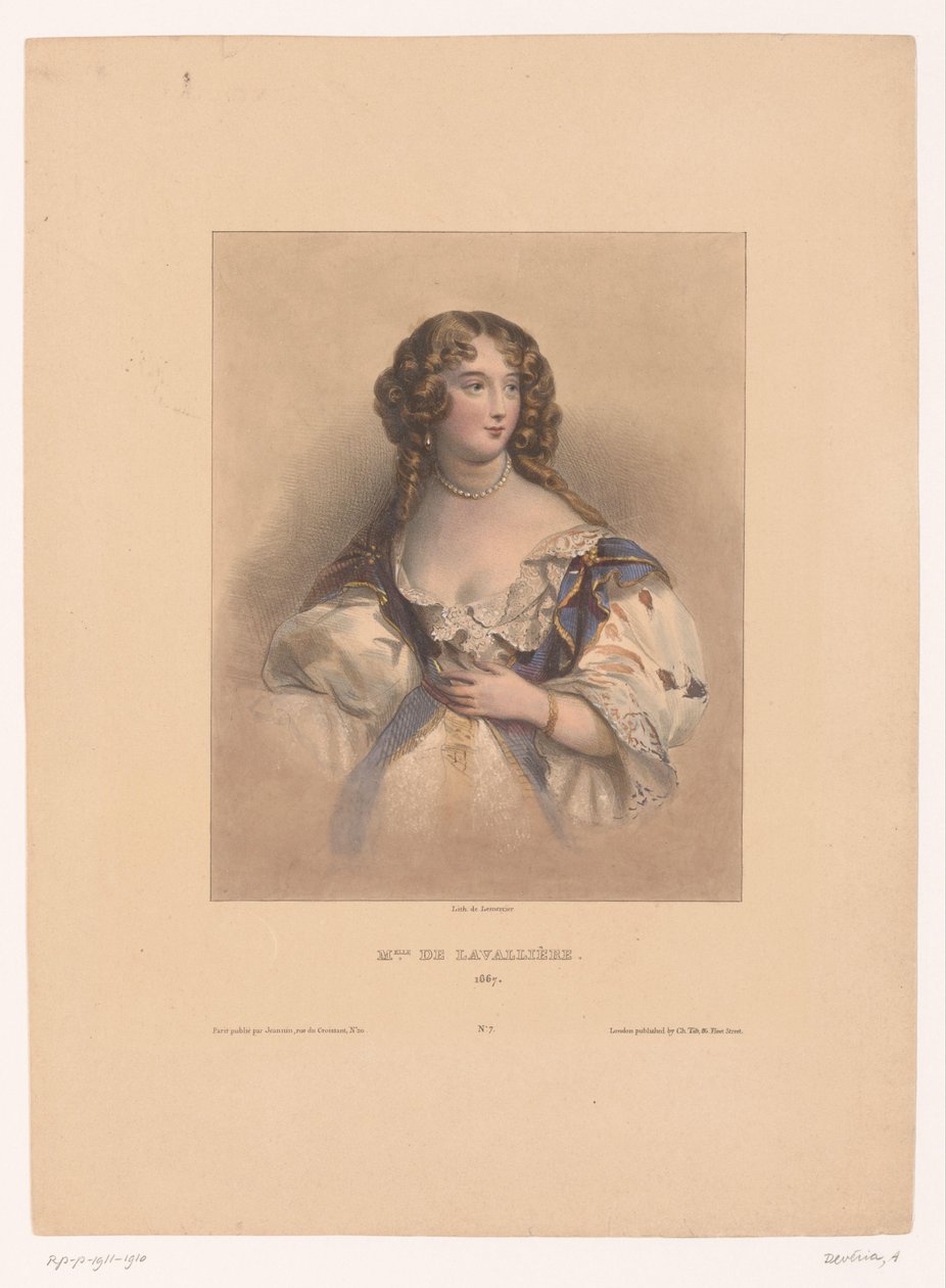Porträt von Louise de La Vallière von Achille Devéria