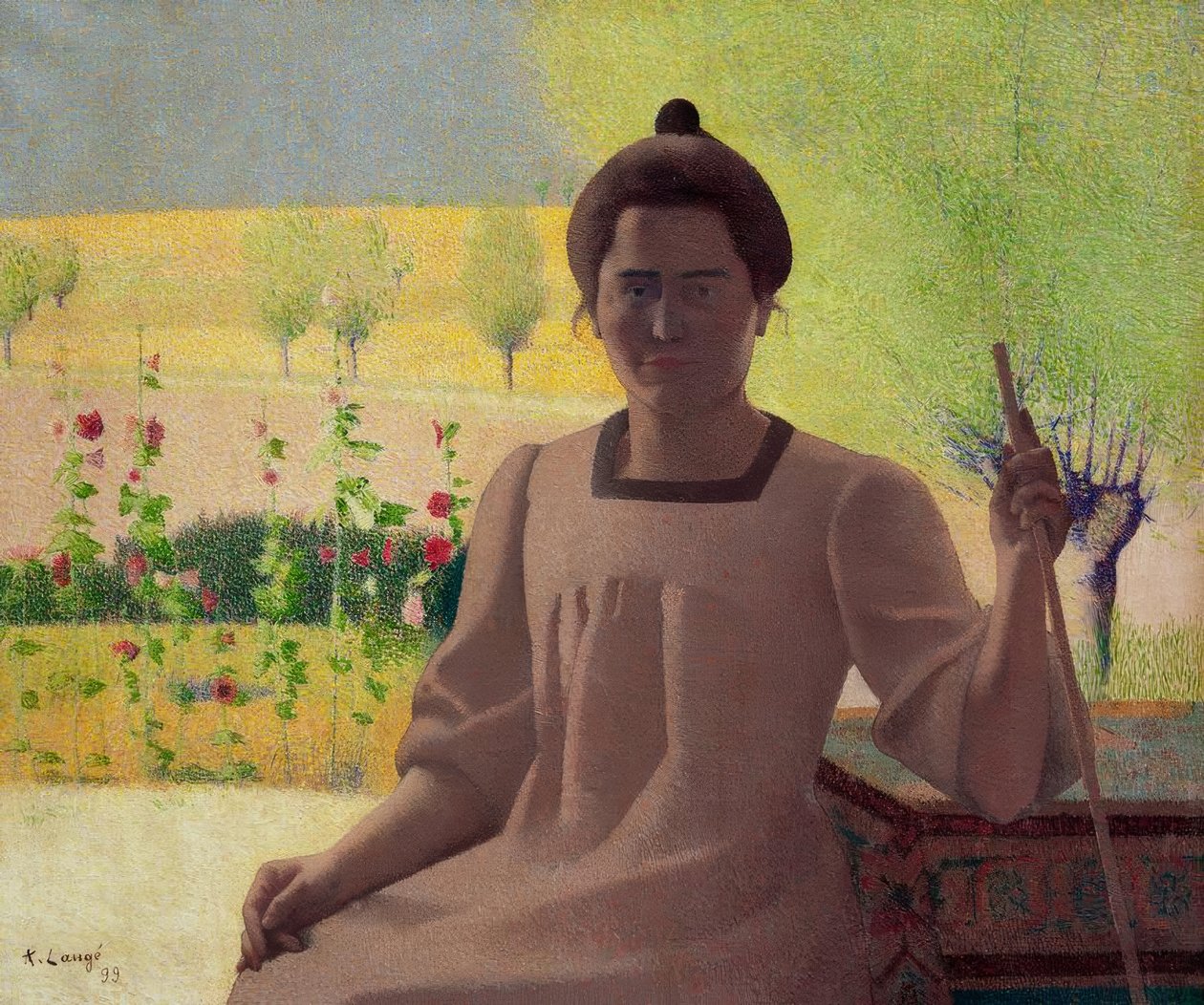 Gegenlicht – Porträt der Frau des Künstlers von Achille Lauge