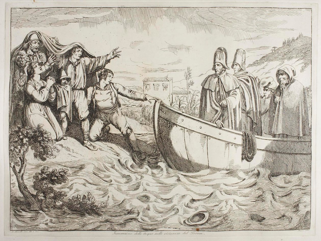 Landung am Tiber von Achille Pinelli