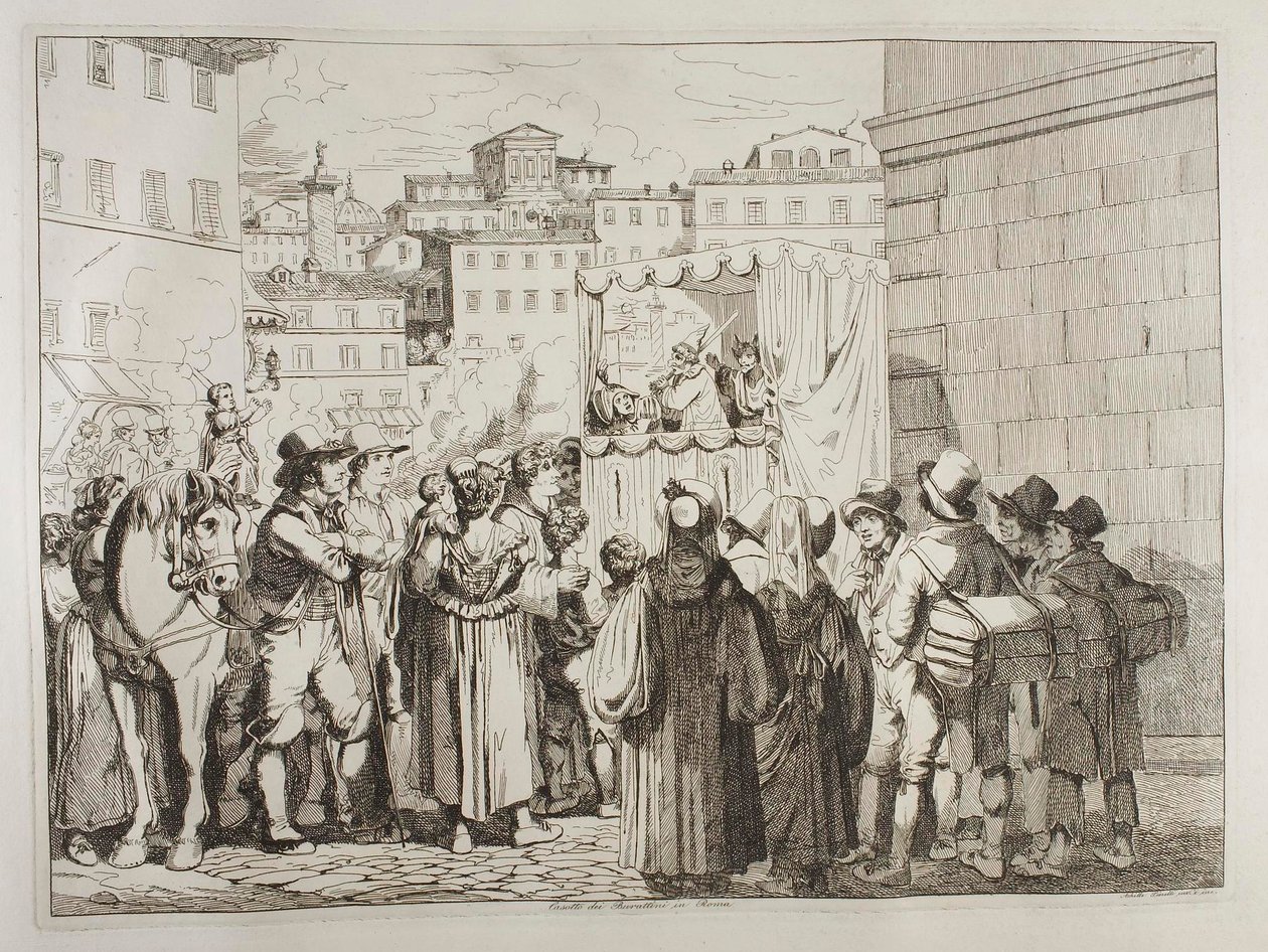 Marionettentheater in Rom von Achille Pinelli