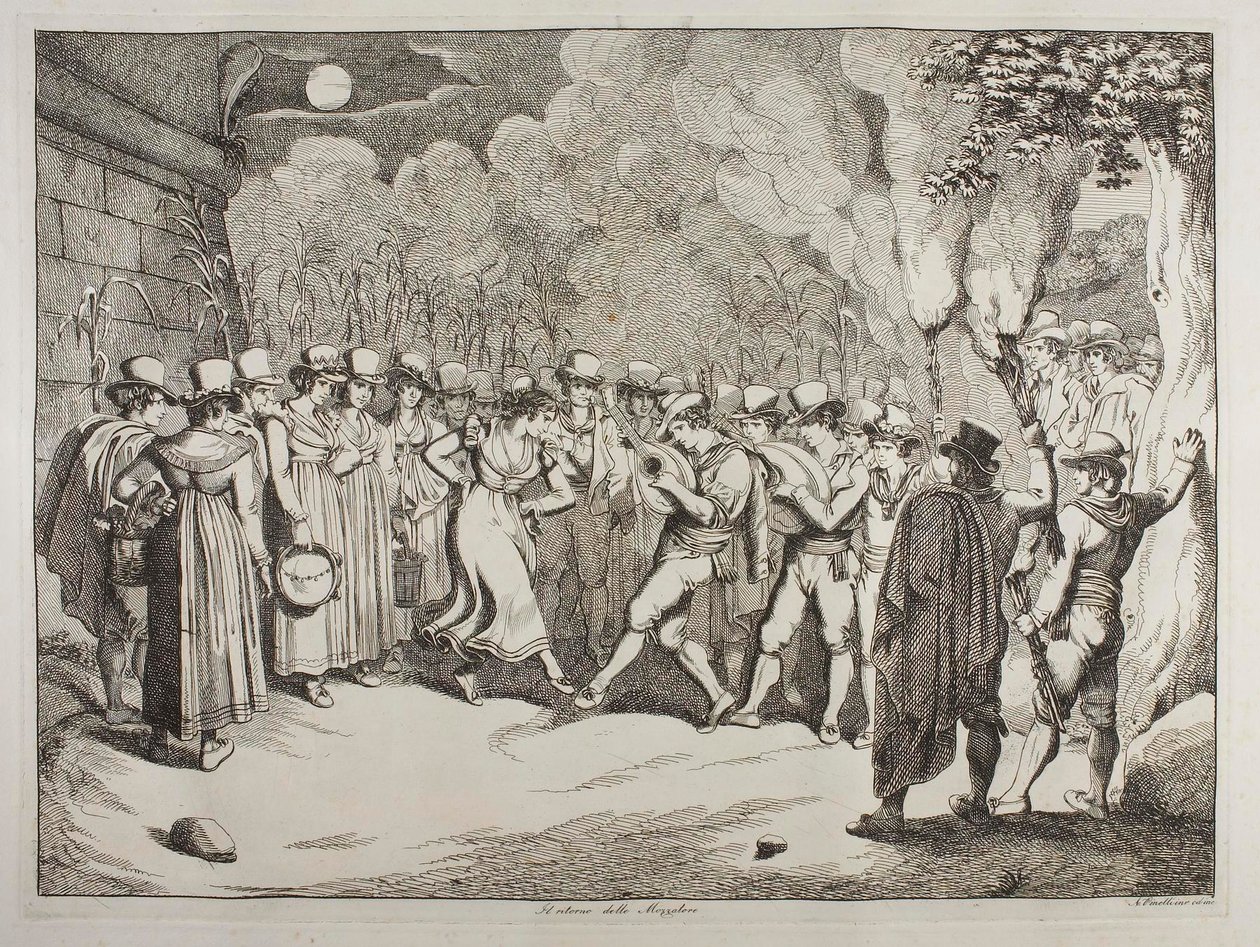 Die Rückkehr des Morra-Spielers von Achille Pinelli