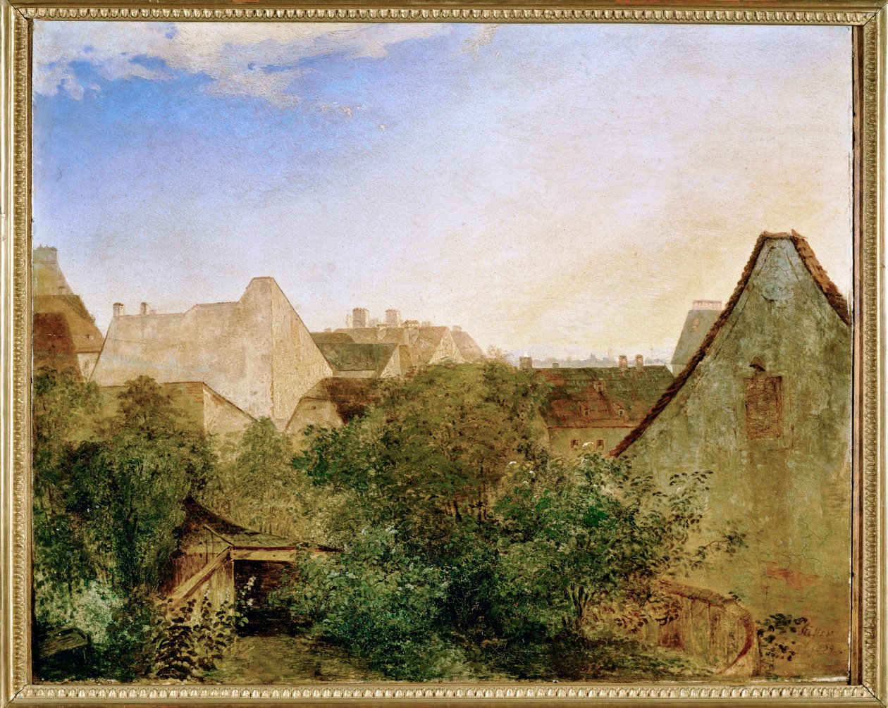 Blick über Wiener Vorstadthäuser von Adalbert Stifter