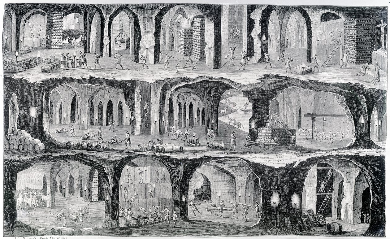 Arbeiten in der Salzmine von Wieliczka von Adam Piliski