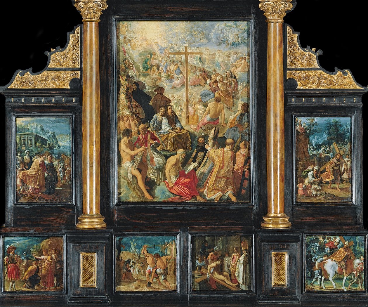 Der Frankfurter Altar der Erhöhung des wahren Kreuzes von Adam Elsheimer