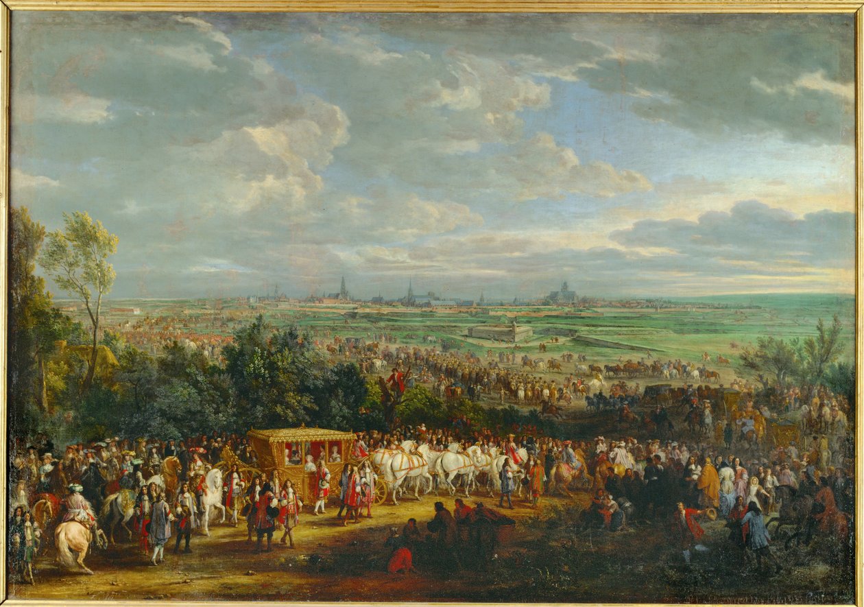 Einzug von Ludwig XIV. und Marie Thérèse von Österreich in Arras von Adam Frans van der Meulen