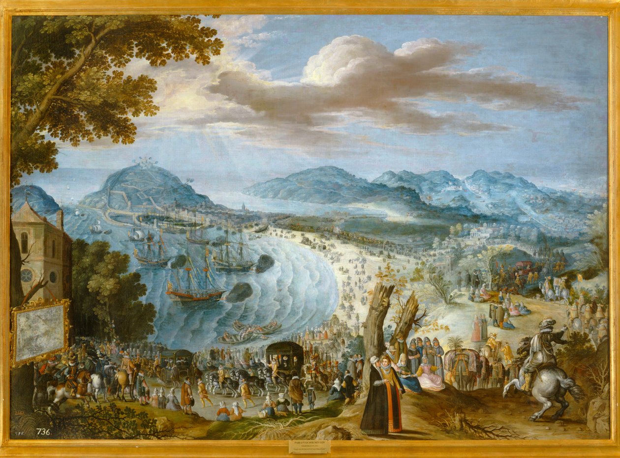 Landung von König Philipp III. in San Sebastian von Adam Frans van der Meulen