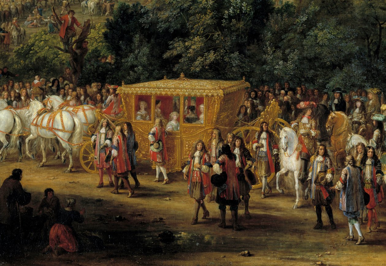Shorts und Prozession. (Detail) von Adam Frans van der Meulen