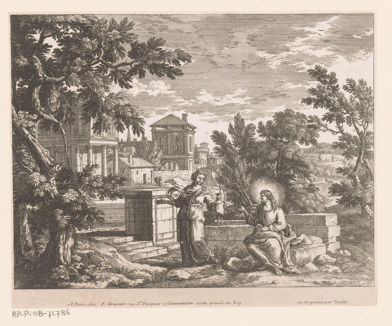 Christus und die Samariterin von Adam Perelle
