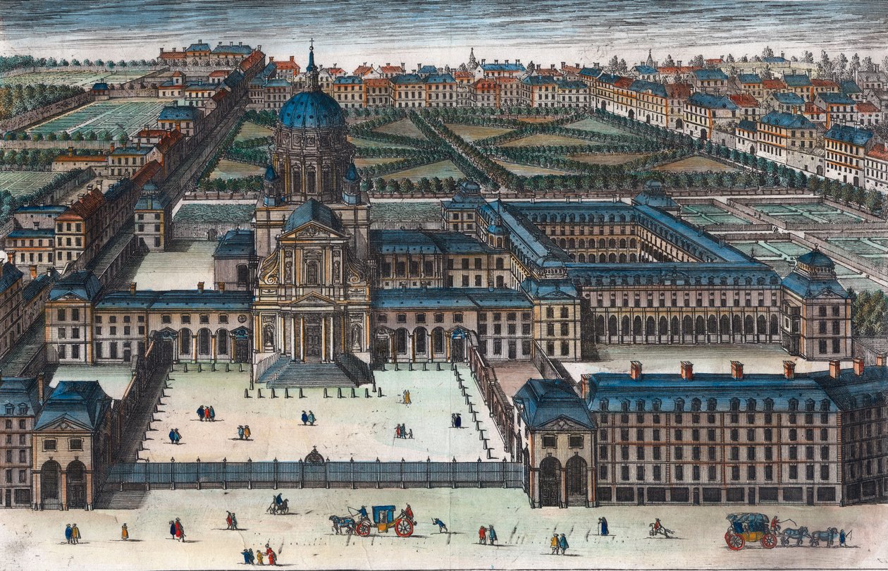 Das königliche Kloster Val-de-Grâce, das Anna von Österreich, Königin von Frankreich, erbaut hat - Gravur von 1660 von Adam Perelle (1640-1695) von Adam Perelle
