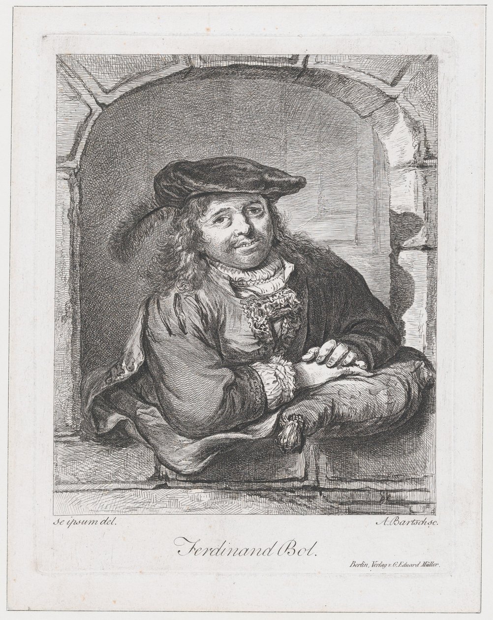 Porträt von Ferdinand Bol von Adam von Bartsch