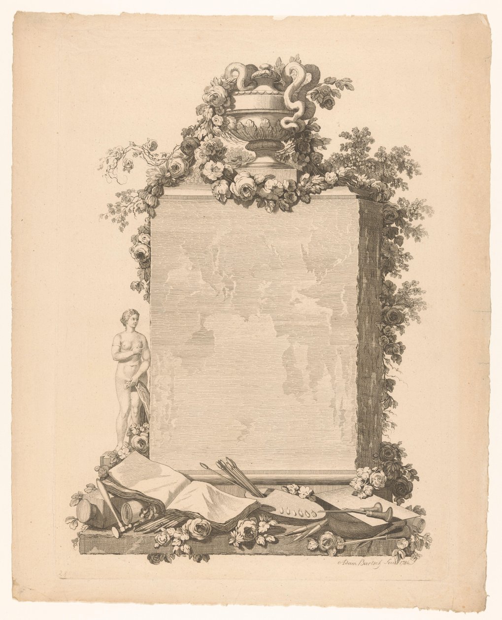 Titelblatt für die Sammelbände der Drucksammlung der Wiener Hofbibliothek von Adam von Bartsch