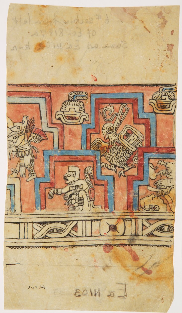 Stuckfries in Acanceh, Mexiko von Adela Breton