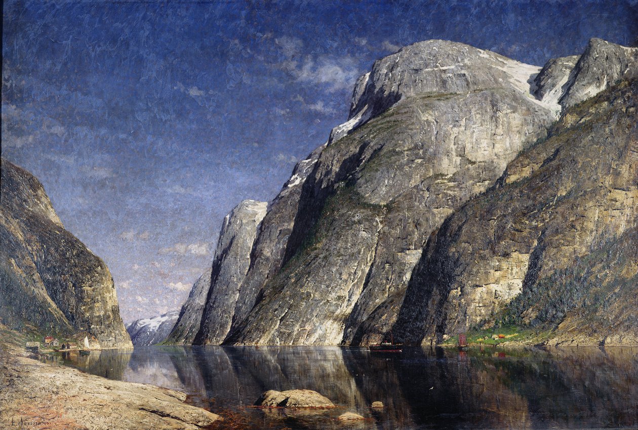 Der Sognefjord, Norwegen, um 1885 von Adelsteen Normann