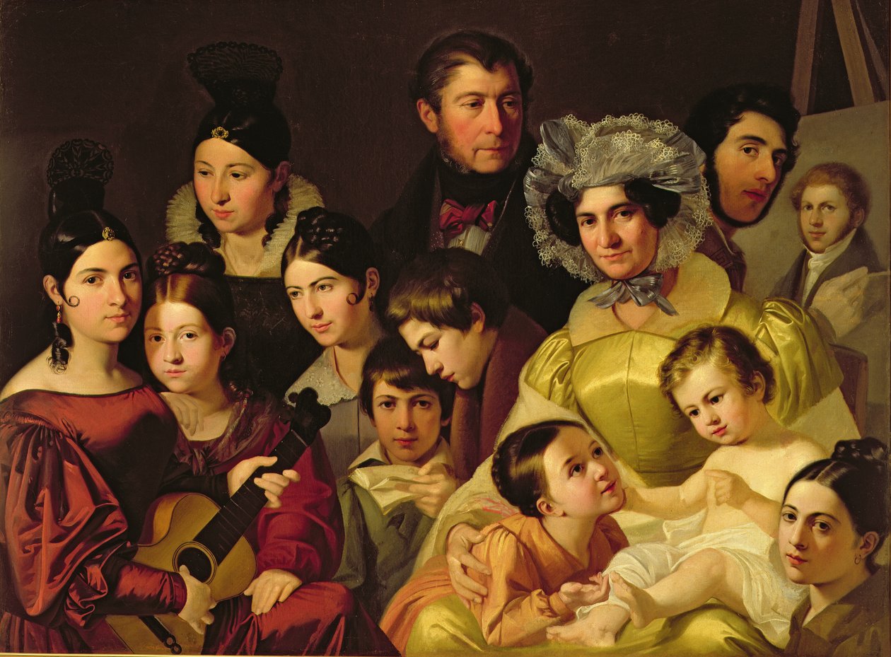 Die Familie Malatesta, 1835 von Adeodato Malatesta or Malatesti