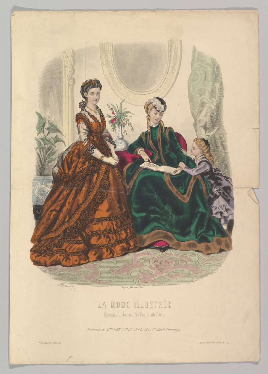 Nr. 51 aus La Mode Illustrée, 1869 von Adèle Anaïs Colin