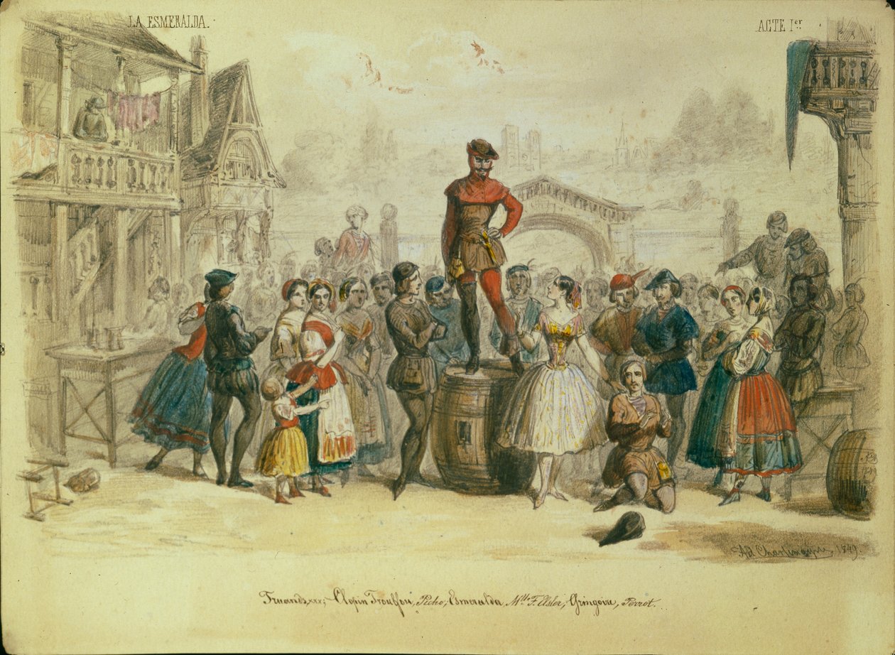 Bühnenbild für das Ballett La Esmeralda von C. Pugni, 1849 von Adolf Charlemagne