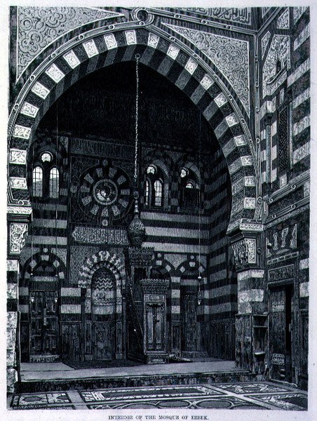 Innenraum der Moschee in Ezbek von Adolf Seel