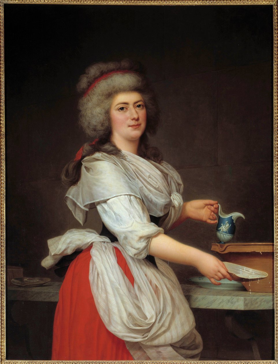 Porträt von Madame Aughie, Zofe der Königin von Frankreich Marie Antoinette von Adolf Ulrich Wertmuller
