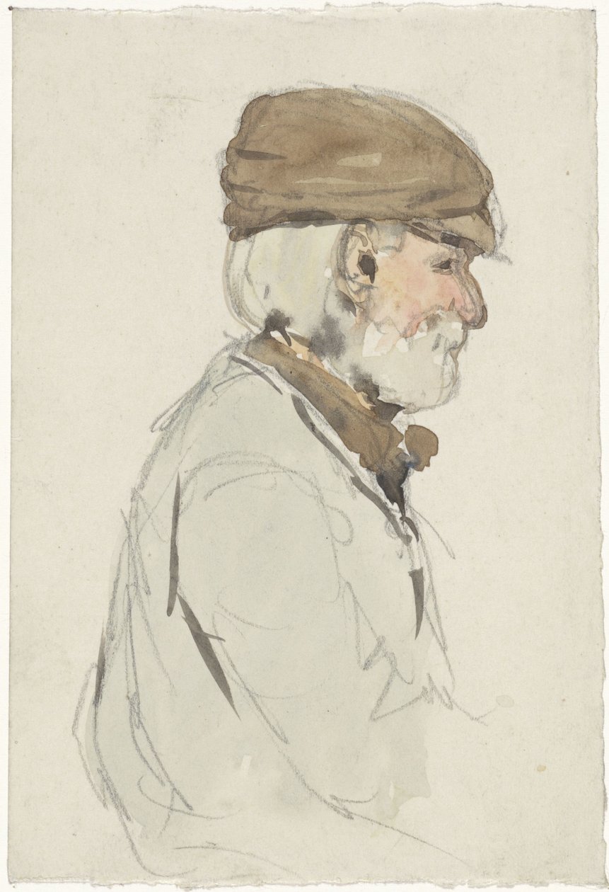Dame mit Sonnenschirm, von hinten gesehen von Adolf le Comte