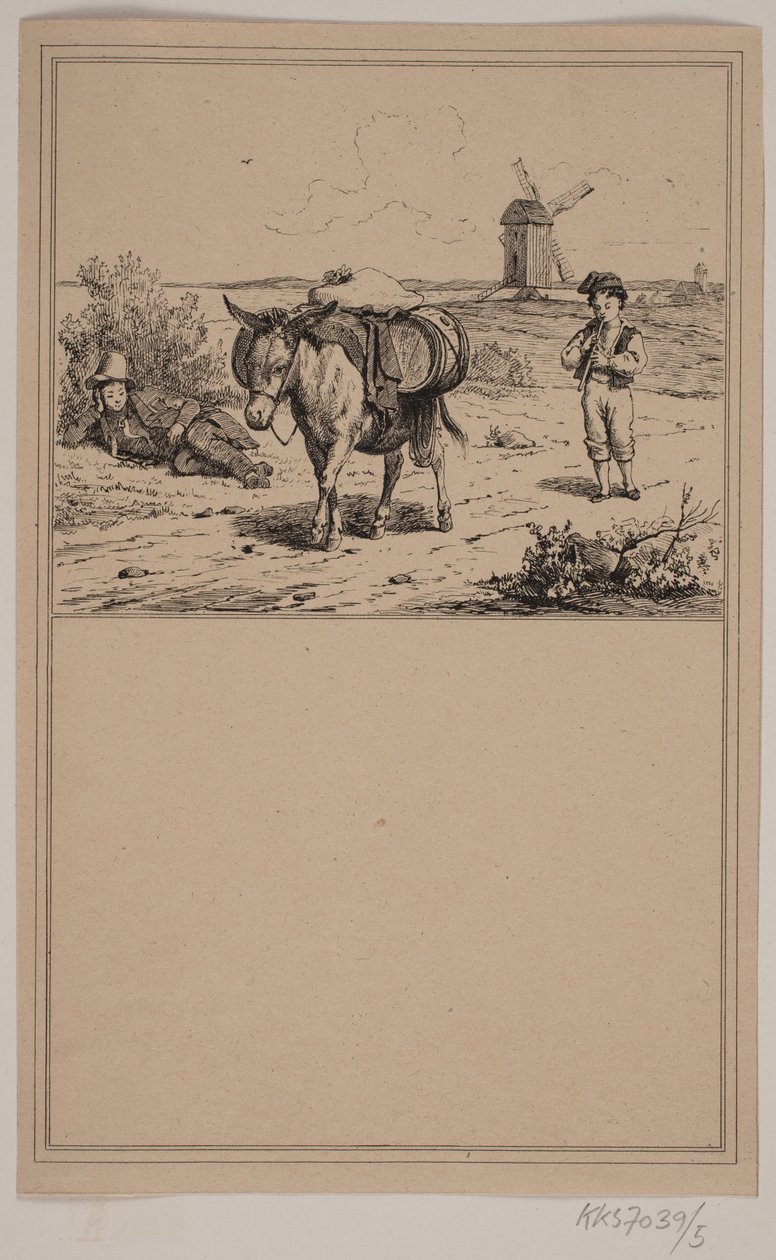 Esel. Nr. 4 in Chr. Winther und M. Rørbye, "25 Bilder für kleine Kinder" von Johan Adolph Kittendorff